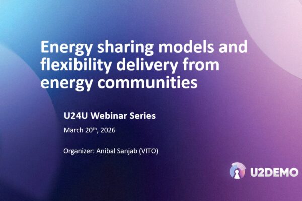 Energy sharing models & flexibility: insights from the second U2Demo webinar