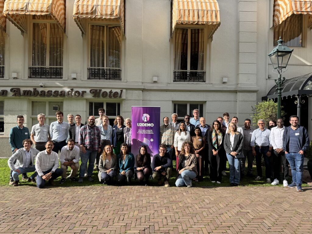 Participants of the U2Demo General Assembly posing for a group photo during the consortium meeting in The Hague.